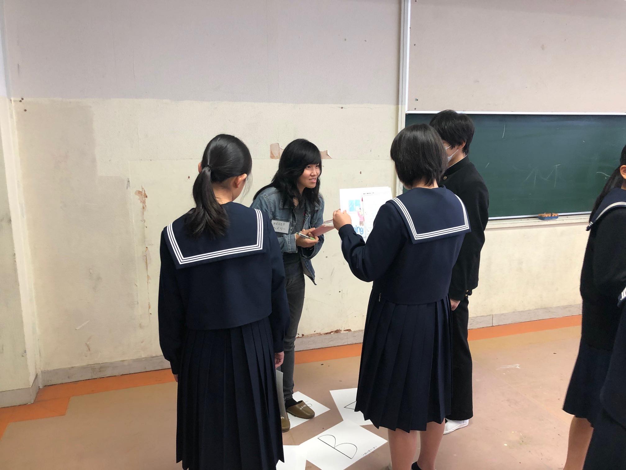 Exchange at Jiyugaoka Junior High School